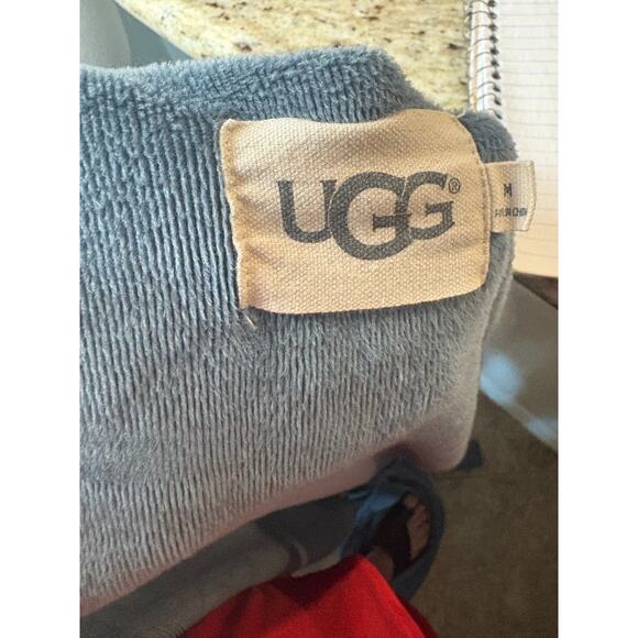 UGG Duffield II Fresh Air Heather Robe Blue Fleece Lined Women's Size M - Picture 4 of 5